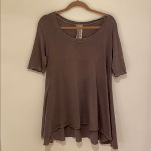 Free People Quarter Sleeve Tee Shirt (size XS)